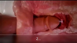 Close up & domestic information of anal dildo fucking